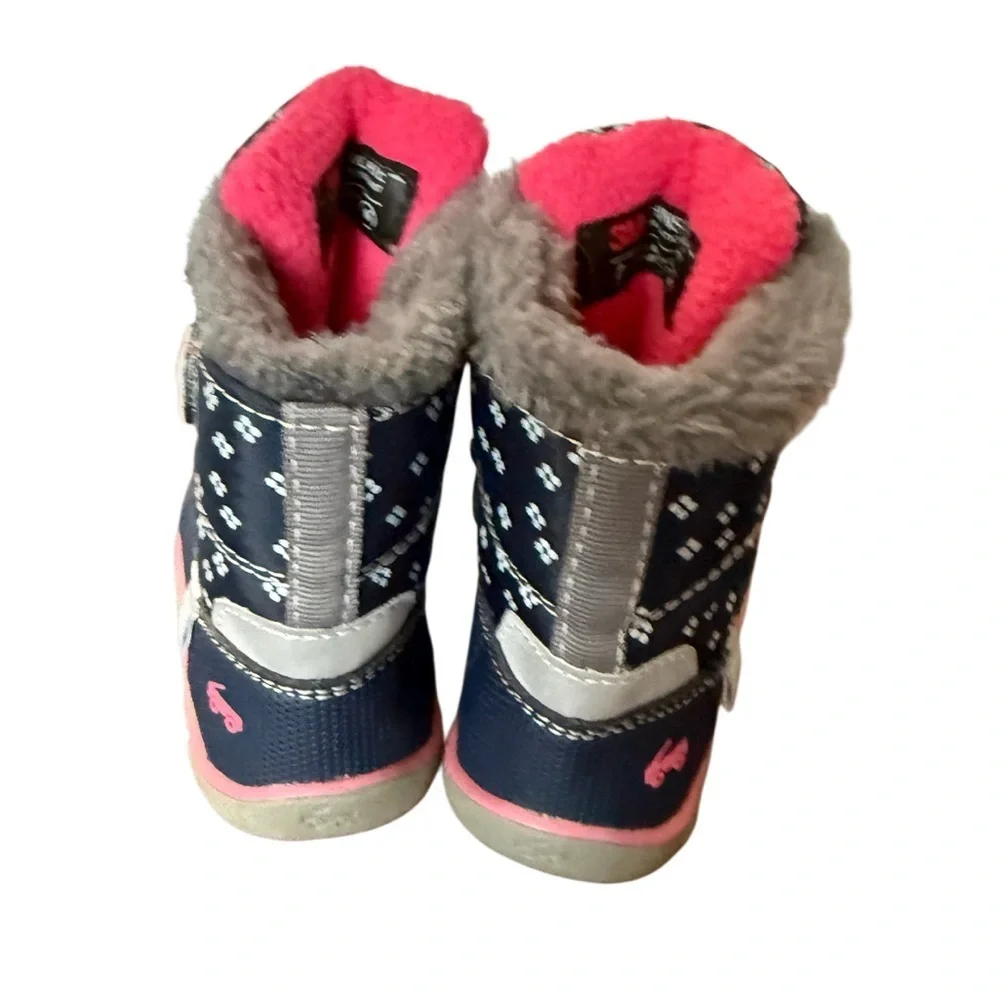 See Kai Run Navy and Pink Winter Boots-Size 5